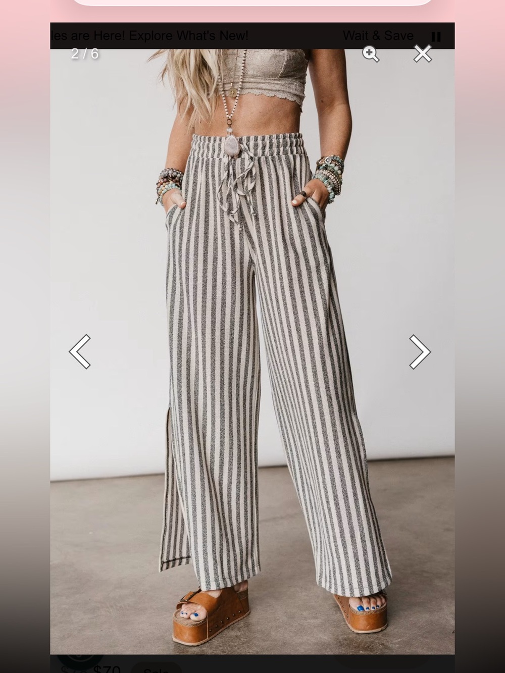 Three Birds Nest- The Nest Ibiza Breeze Drawstring Pants. NWT size medium.